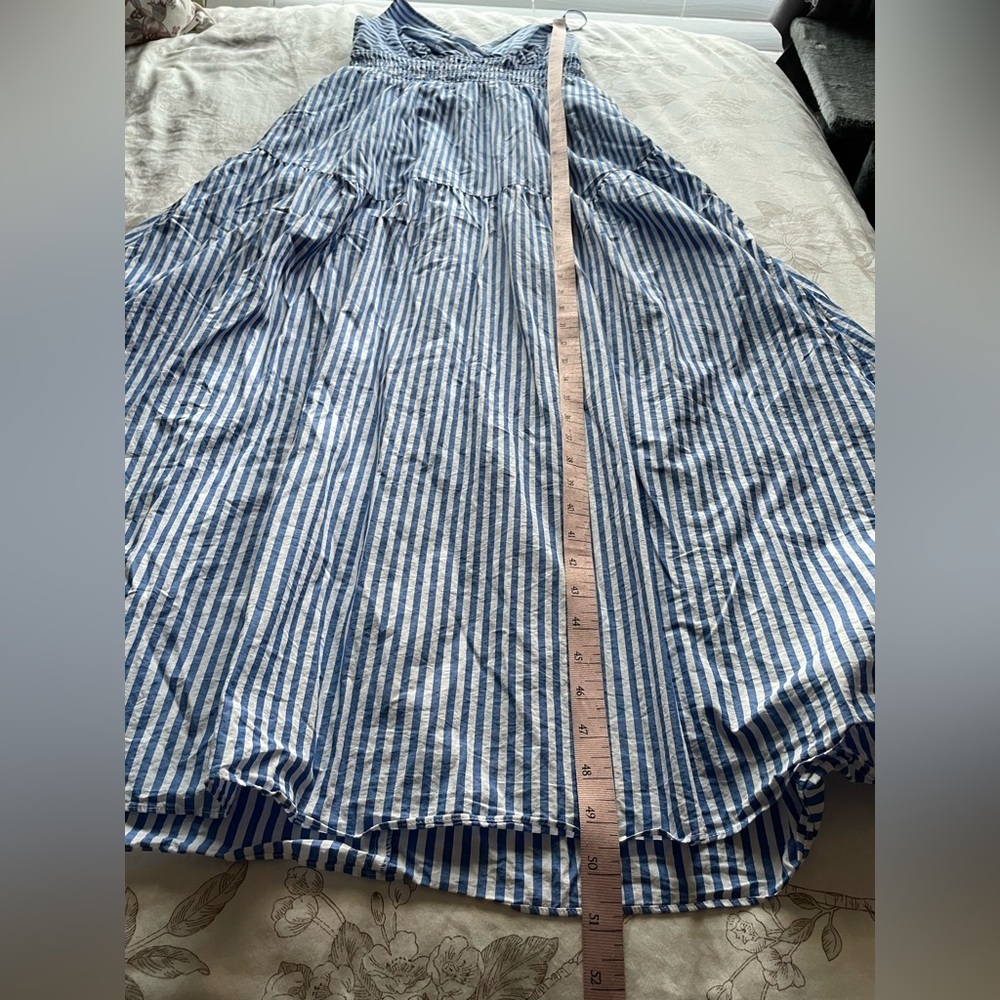 Madewell Blue and White Striped Midi Dress - Picture 12 of 12
